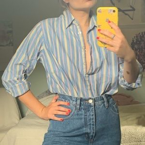 Vintage Striped Button Up Shirt